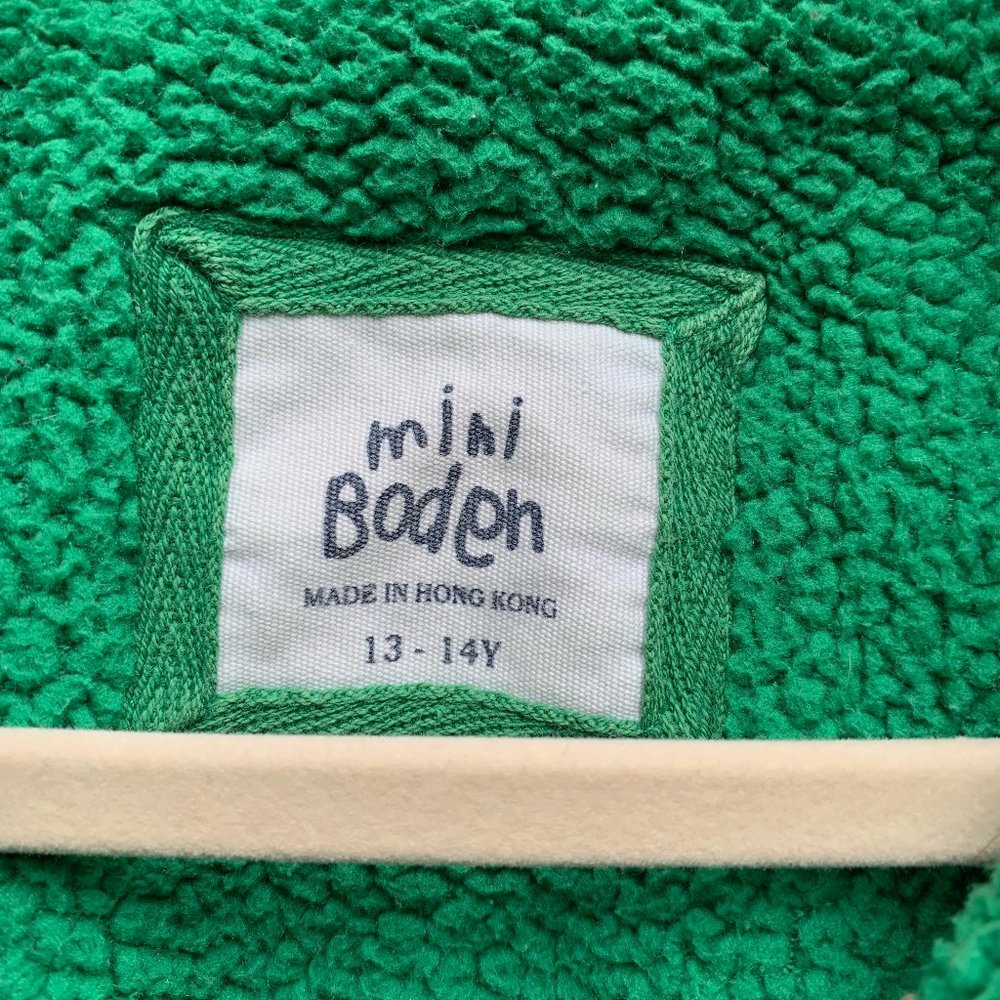 MIni Boden Green Quarter Zip Pullover - Picture 2 of 5